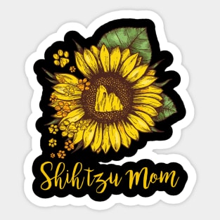 SUNFLOWER SHIH TZU MOM Sticker